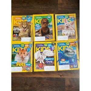 National Geographic Kids Magazine Lot 6 Animals Sharks Owls Hamsters 2019-2021
